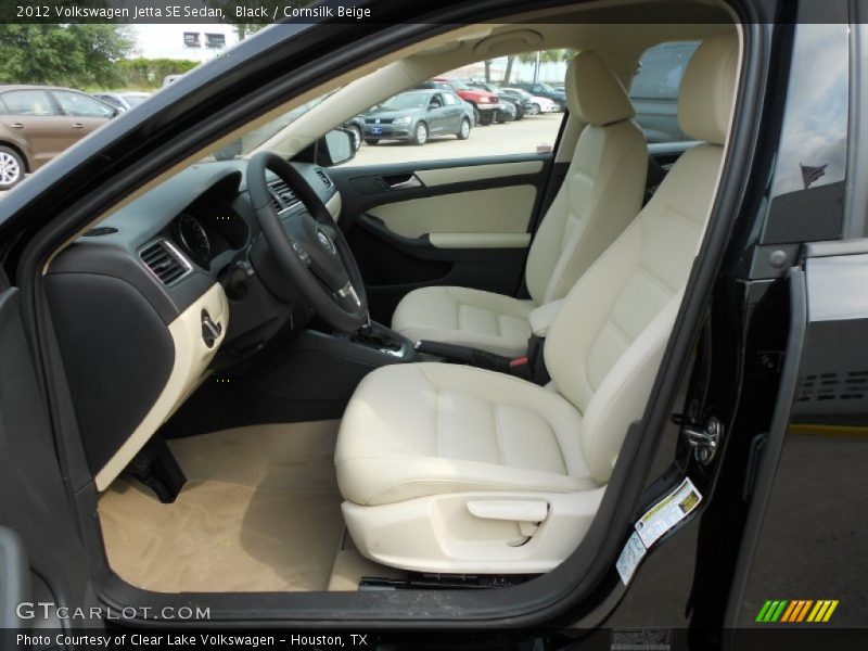 Black / Cornsilk Beige 2012 Volkswagen Jetta SE Sedan