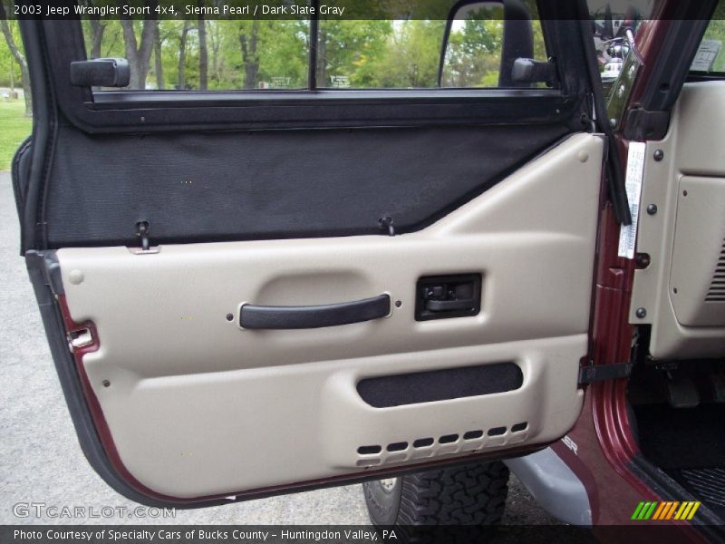 Sienna Pearl / Dark Slate Gray 2003 Jeep Wrangler Sport 4x4