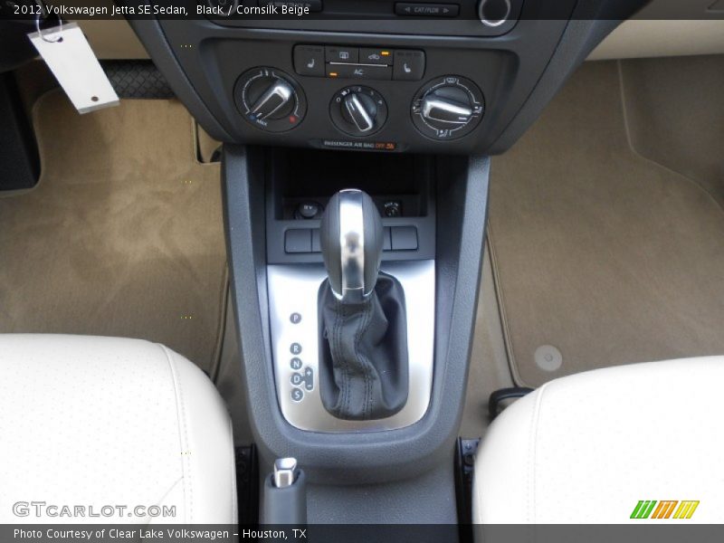 Black / Cornsilk Beige 2012 Volkswagen Jetta SE Sedan