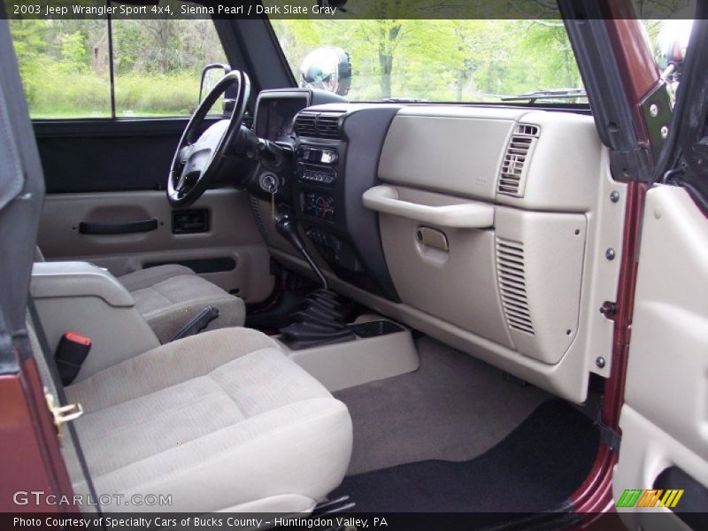 Sienna Pearl / Dark Slate Gray 2003 Jeep Wrangler Sport 4x4
