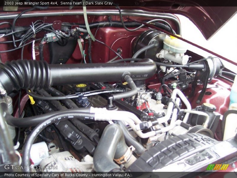Sienna Pearl / Dark Slate Gray 2003 Jeep Wrangler Sport 4x4