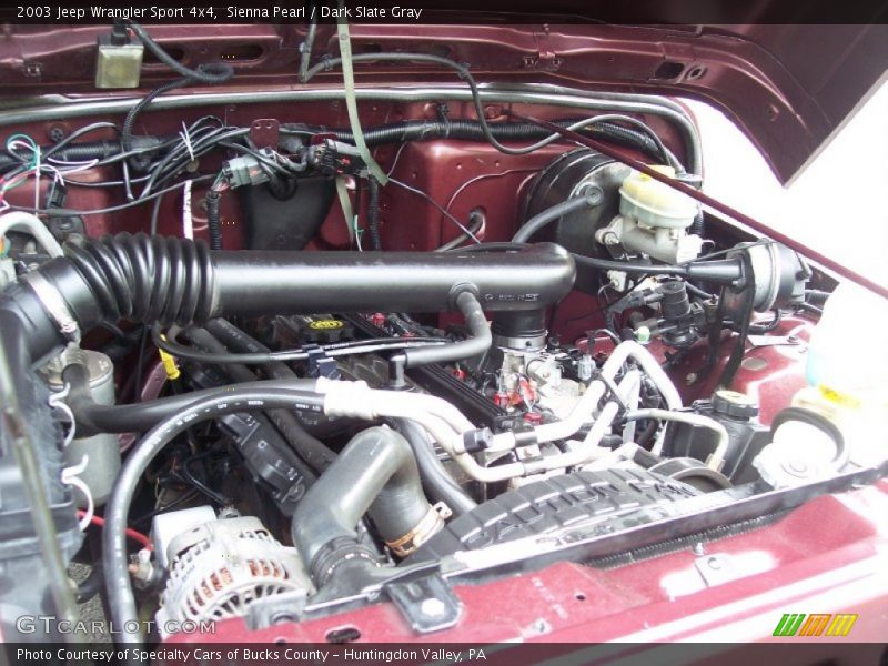 Sienna Pearl / Dark Slate Gray 2003 Jeep Wrangler Sport 4x4