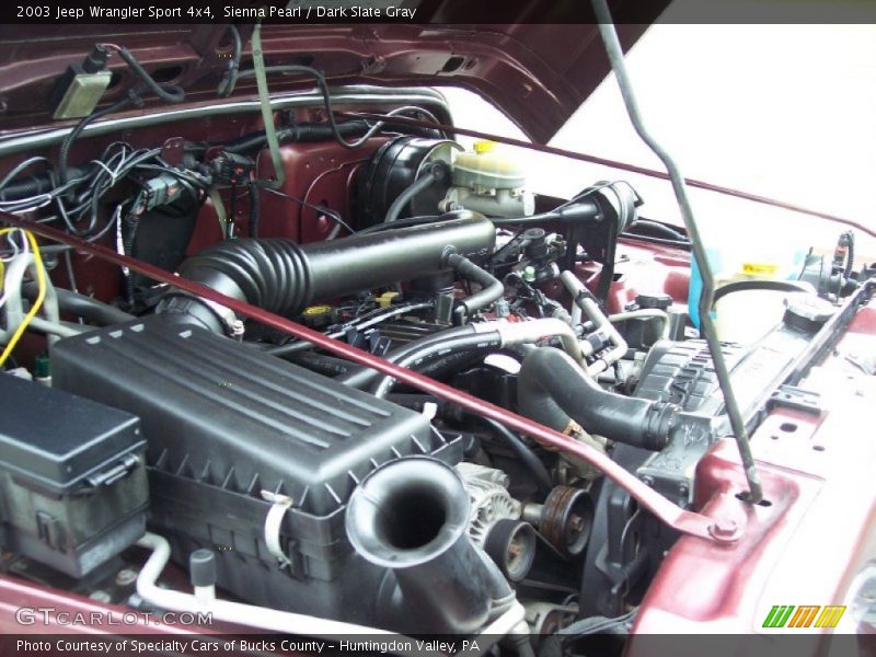 Sienna Pearl / Dark Slate Gray 2003 Jeep Wrangler Sport 4x4
