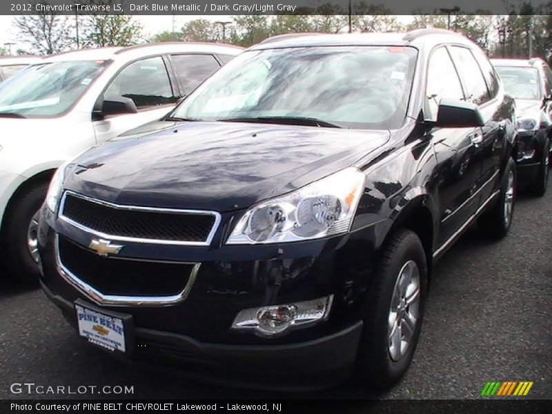 Dark Blue Metallic / Dark Gray/Light Gray 2012 Chevrolet Traverse LS