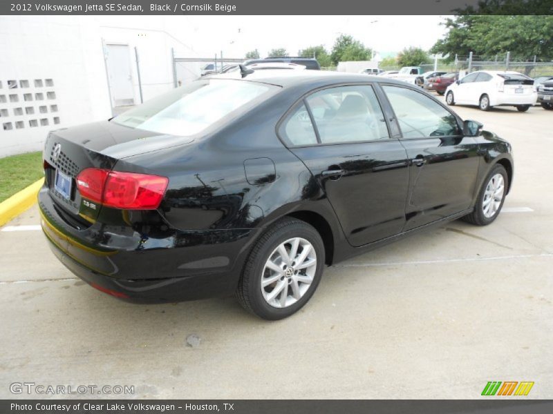 Black / Cornsilk Beige 2012 Volkswagen Jetta SE Sedan