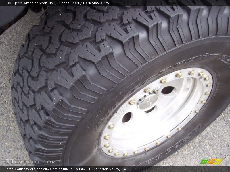 Sienna Pearl / Dark Slate Gray 2003 Jeep Wrangler Sport 4x4