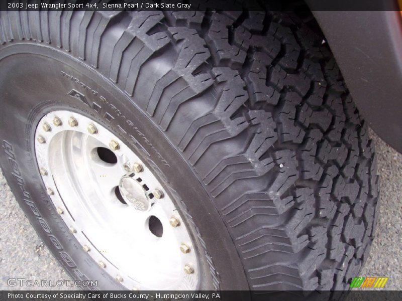 Sienna Pearl / Dark Slate Gray 2003 Jeep Wrangler Sport 4x4