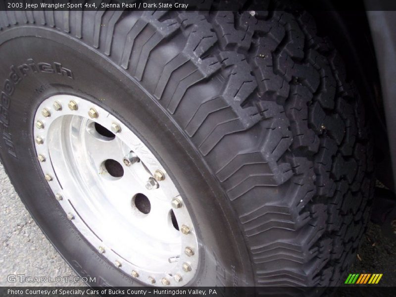 Sienna Pearl / Dark Slate Gray 2003 Jeep Wrangler Sport 4x4