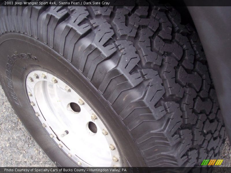 Sienna Pearl / Dark Slate Gray 2003 Jeep Wrangler Sport 4x4