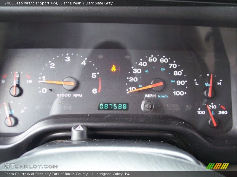 Sienna Pearl / Dark Slate Gray 2003 Jeep Wrangler Sport 4x4