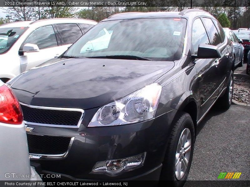 Cyber Gray Metallic / Dark Gray/Light Gray 2012 Chevrolet Traverse LS AWD