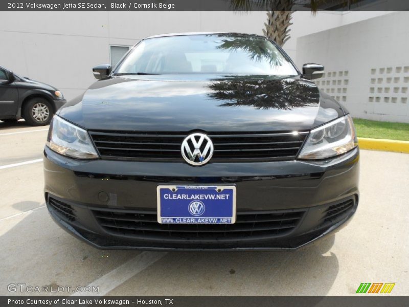 Black / Cornsilk Beige 2012 Volkswagen Jetta SE Sedan