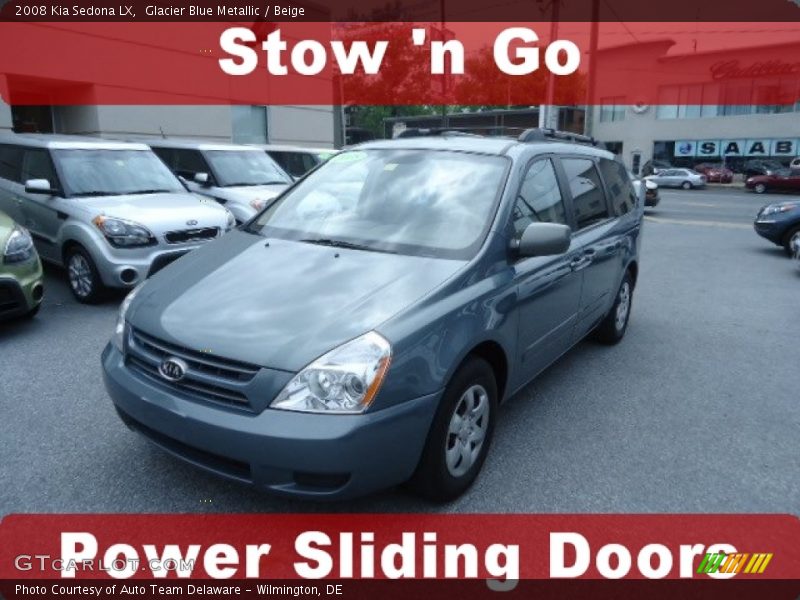 Glacier Blue Metallic / Beige 2008 Kia Sedona LX