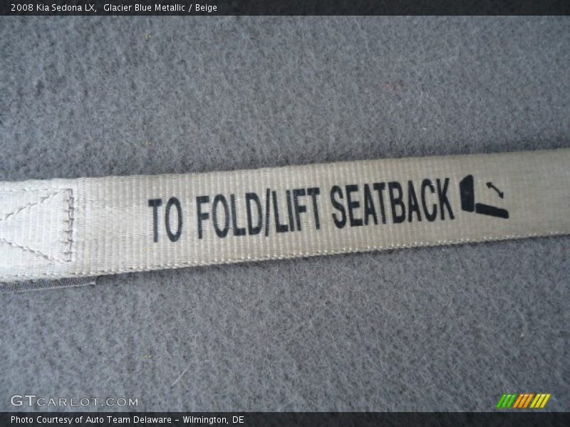 Glacier Blue Metallic / Beige 2008 Kia Sedona LX