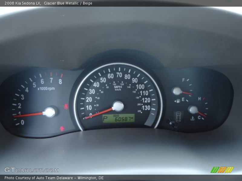 Glacier Blue Metallic / Beige 2008 Kia Sedona LX