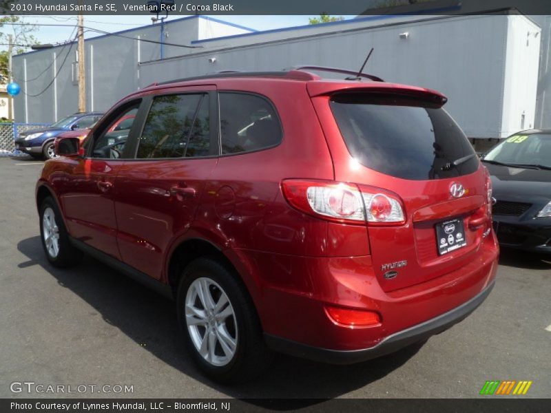 Venetian Red / Cocoa Black 2010 Hyundai Santa Fe SE