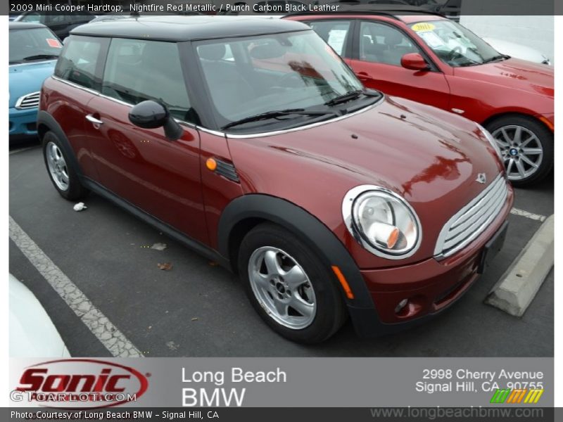 Nightfire Red Metallic / Punch Carbon Black Leather 2009 Mini Cooper Hardtop
