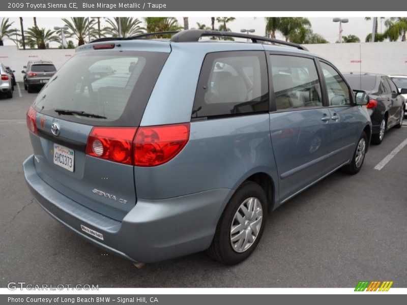 Blue Mirage Metallic / Taupe 2009 Toyota Sienna CE