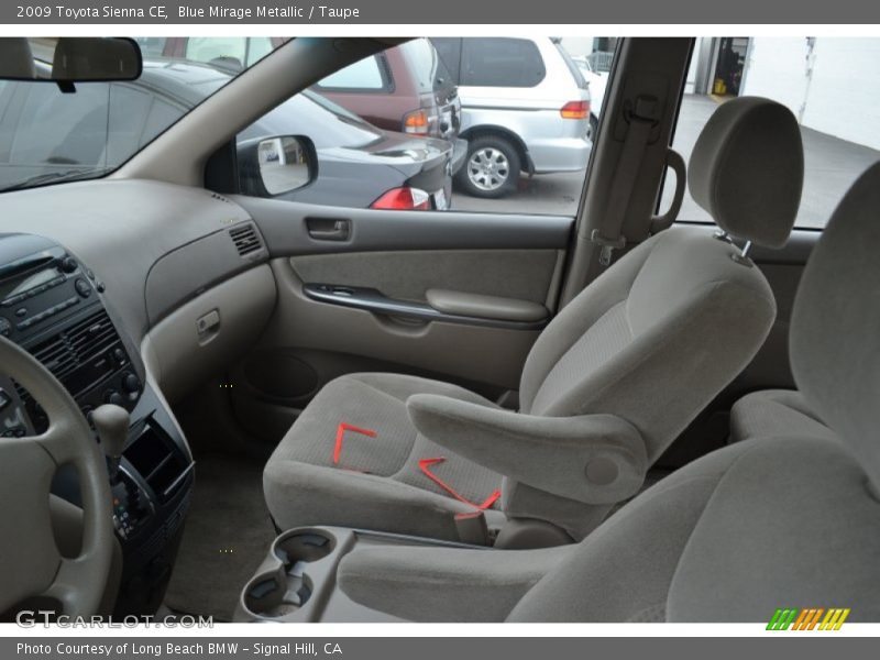 Blue Mirage Metallic / Taupe 2009 Toyota Sienna CE
