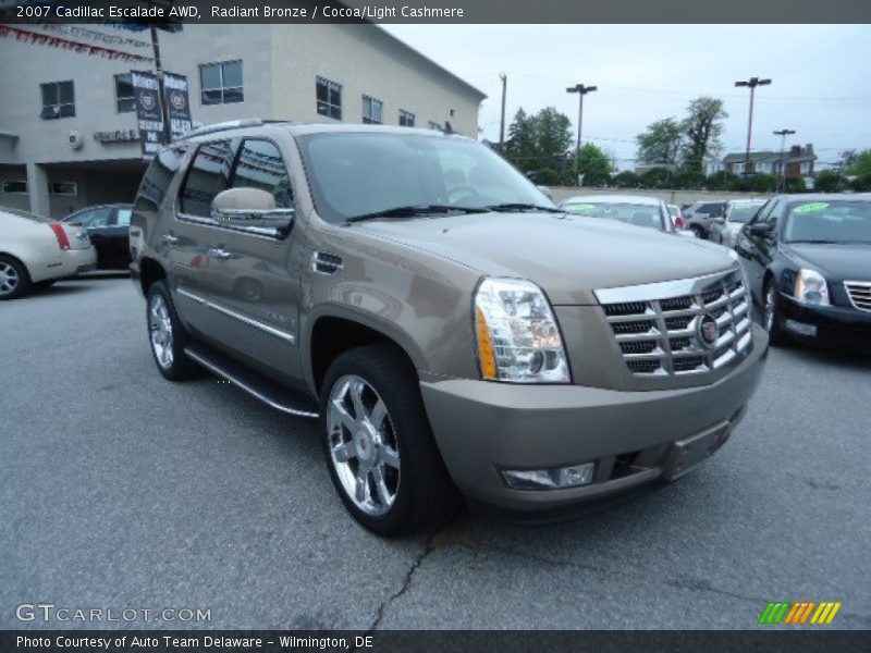 Radiant Bronze / Cocoa/Light Cashmere 2007 Cadillac Escalade AWD