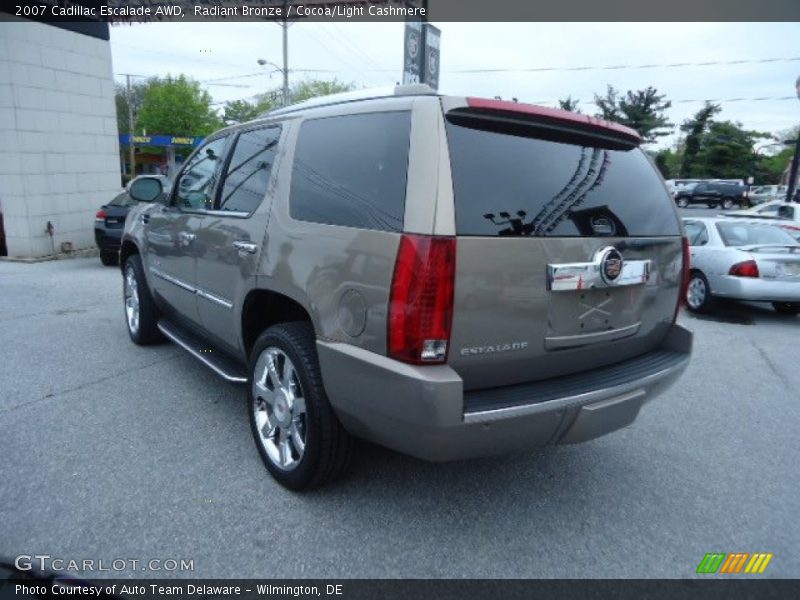 Radiant Bronze / Cocoa/Light Cashmere 2007 Cadillac Escalade AWD