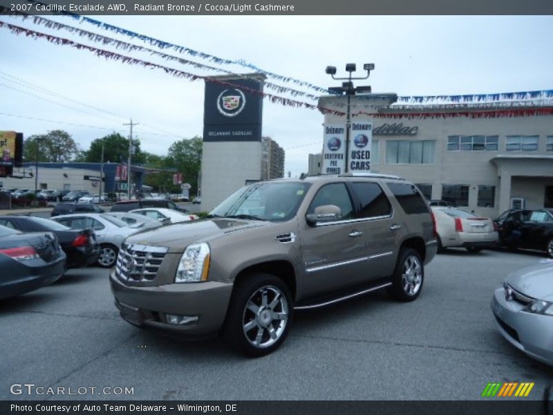 Radiant Bronze / Cocoa/Light Cashmere 2007 Cadillac Escalade AWD