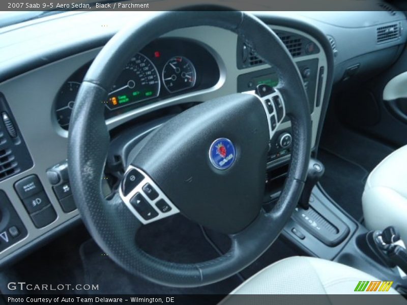 Black / Parchment 2007 Saab 9-5 Aero Sedan