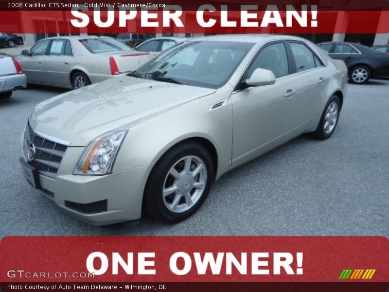 Gold Mist / Cashmere/Cocoa 2008 Cadillac CTS Sedan