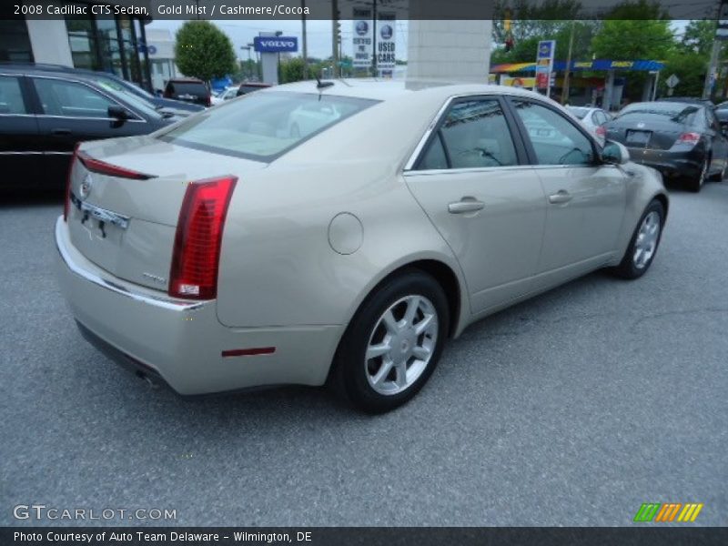 Gold Mist / Cashmere/Cocoa 2008 Cadillac CTS Sedan