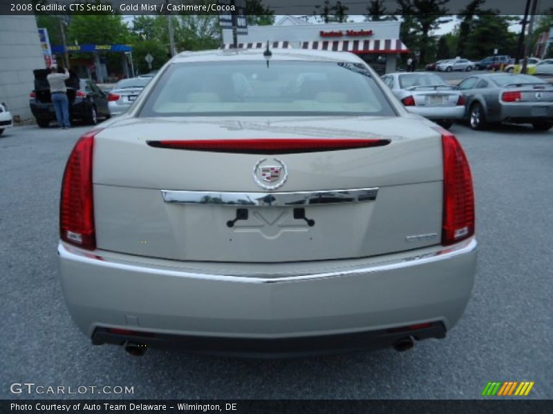 Gold Mist / Cashmere/Cocoa 2008 Cadillac CTS Sedan