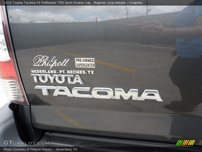 Magnetic Gray Metallic / Graphite 2010 Toyota Tacoma V6 PreRunner TRD Sport Double Cab