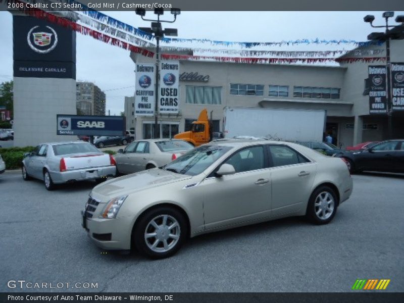 Gold Mist / Cashmere/Cocoa 2008 Cadillac CTS Sedan