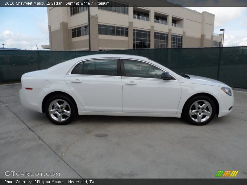 Summit White / Titanium 2010 Chevrolet Malibu LS Sedan