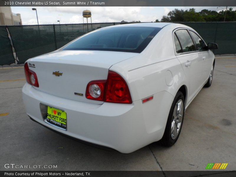 Summit White / Titanium 2010 Chevrolet Malibu LS Sedan