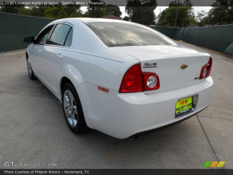 Summit White / Titanium 2010 Chevrolet Malibu LS Sedan