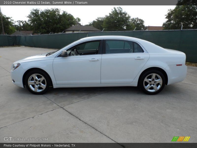 Summit White / Titanium 2010 Chevrolet Malibu LS Sedan