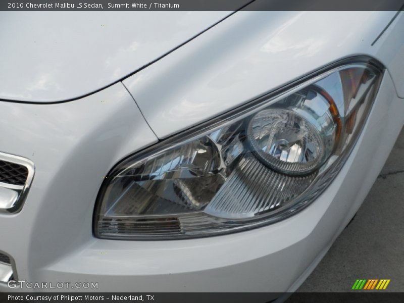 Summit White / Titanium 2010 Chevrolet Malibu LS Sedan