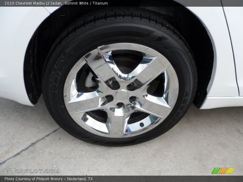 Summit White / Titanium 2010 Chevrolet Malibu LS Sedan