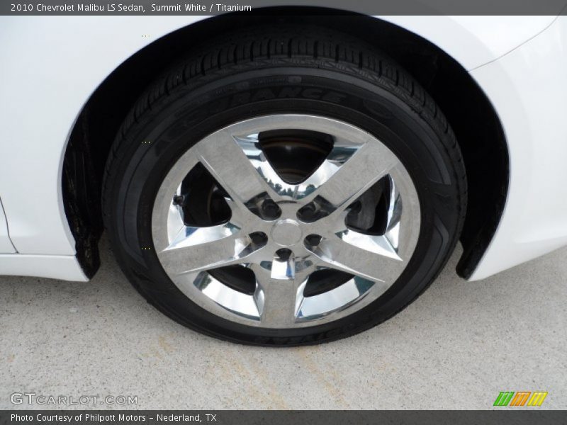 Summit White / Titanium 2010 Chevrolet Malibu LS Sedan