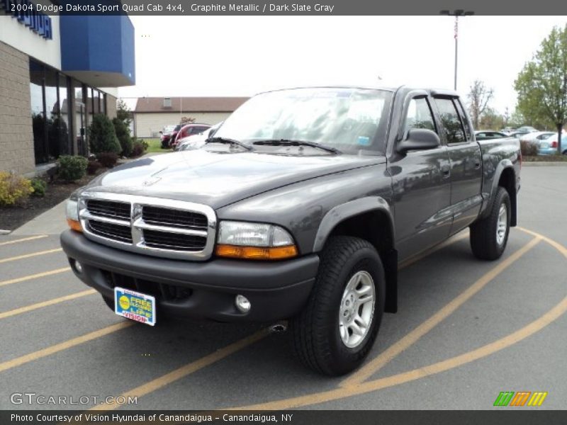 Graphite Metallic / Dark Slate Gray 2004 Dodge Dakota Sport Quad Cab 4x4