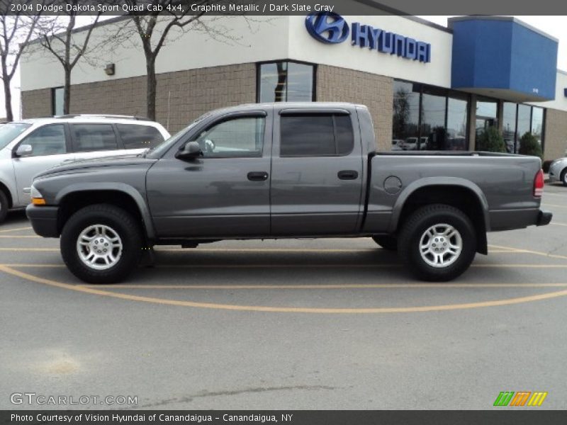 Graphite Metallic / Dark Slate Gray 2004 Dodge Dakota Sport Quad Cab 4x4