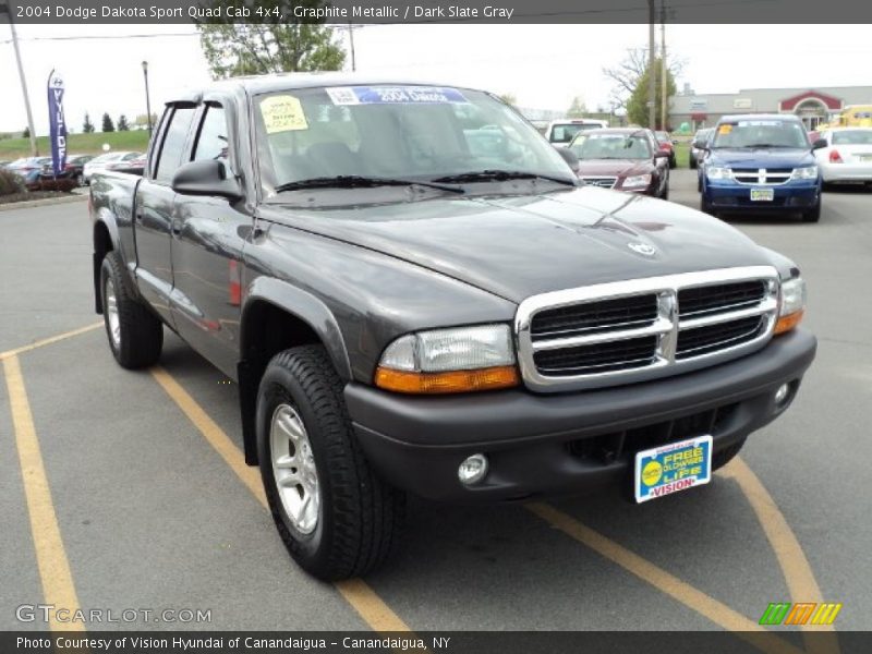 Graphite Metallic / Dark Slate Gray 2004 Dodge Dakota Sport Quad Cab 4x4