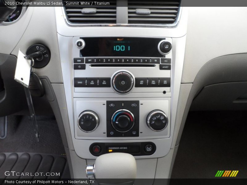 Summit White / Titanium 2010 Chevrolet Malibu LS Sedan