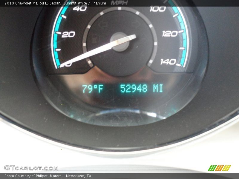 Summit White / Titanium 2010 Chevrolet Malibu LS Sedan