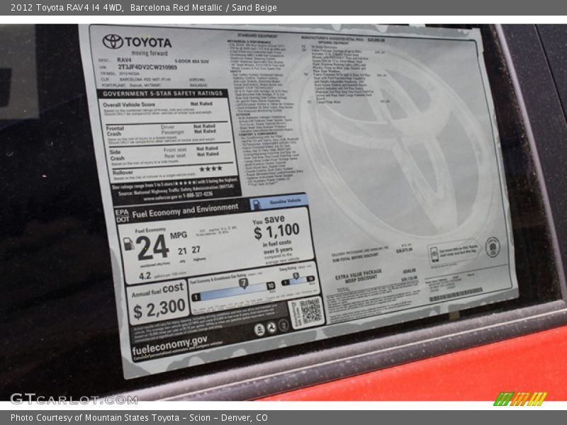 Barcelona Red Metallic / Sand Beige 2012 Toyota RAV4 I4 4WD