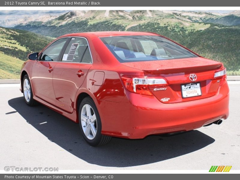 Barcelona Red Metallic / Black 2012 Toyota Camry SE