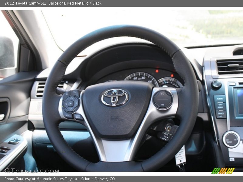 Barcelona Red Metallic / Black 2012 Toyota Camry SE