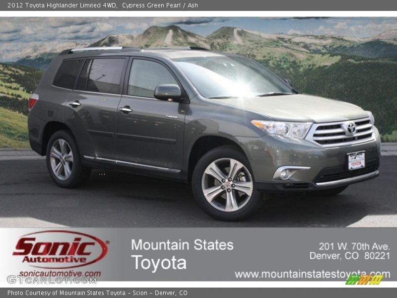 Cypress Green Pearl / Ash 2012 Toyota Highlander Limited 4WD