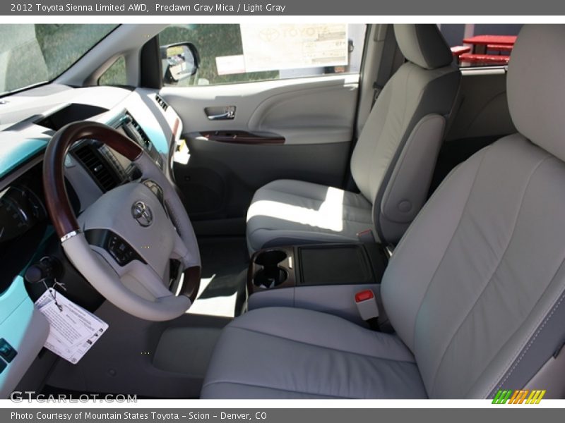 Predawn Gray Mica / Light Gray 2012 Toyota Sienna Limited AWD