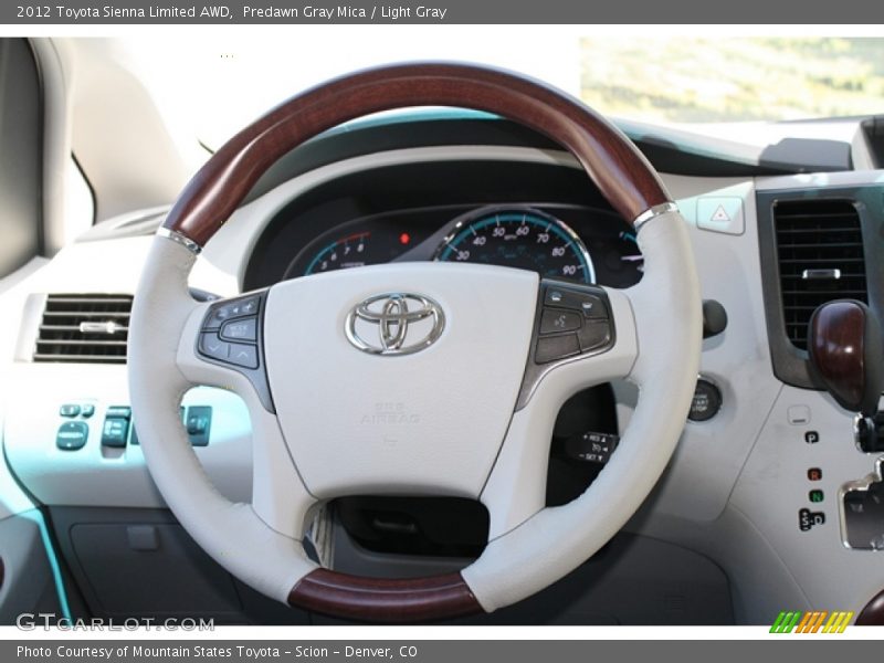 Predawn Gray Mica / Light Gray 2012 Toyota Sienna Limited AWD